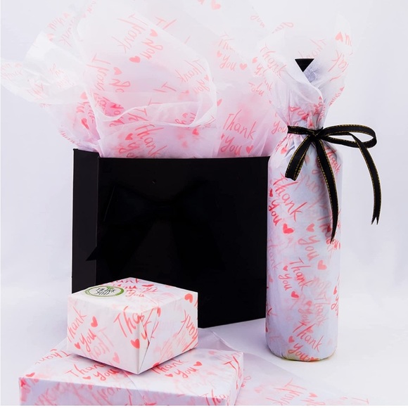 100 Pink Thank You Tissue Paper Sheets, 14x20 PRICE IS FIRM - Picture 4 of 9